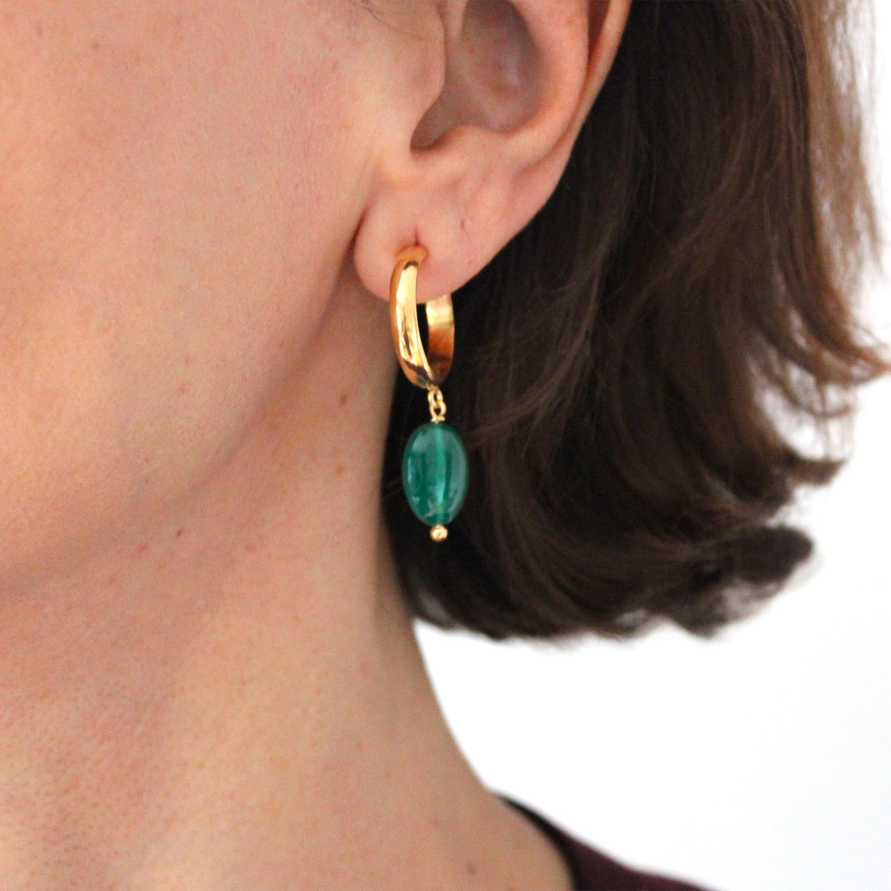 Pendientes verde Capri