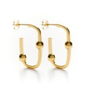 Geometric gold hoops