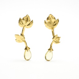 Pendientes cuarzo limón Malvasía