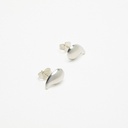 Silver drops stud earrings