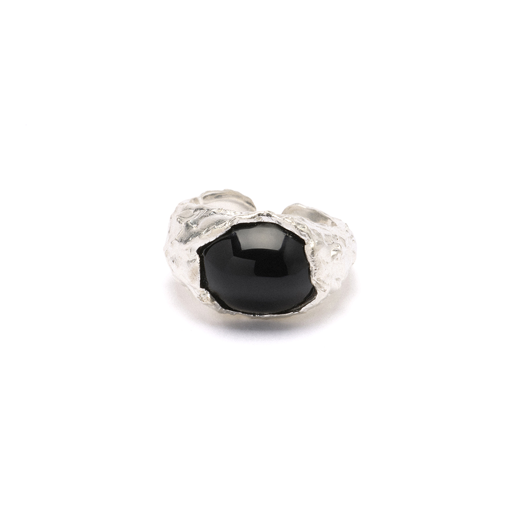 Lava silver ring
