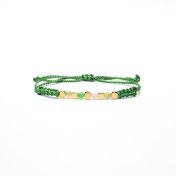 Pulsera piedras verde Kubik