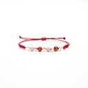 Kubik red stones bracelet