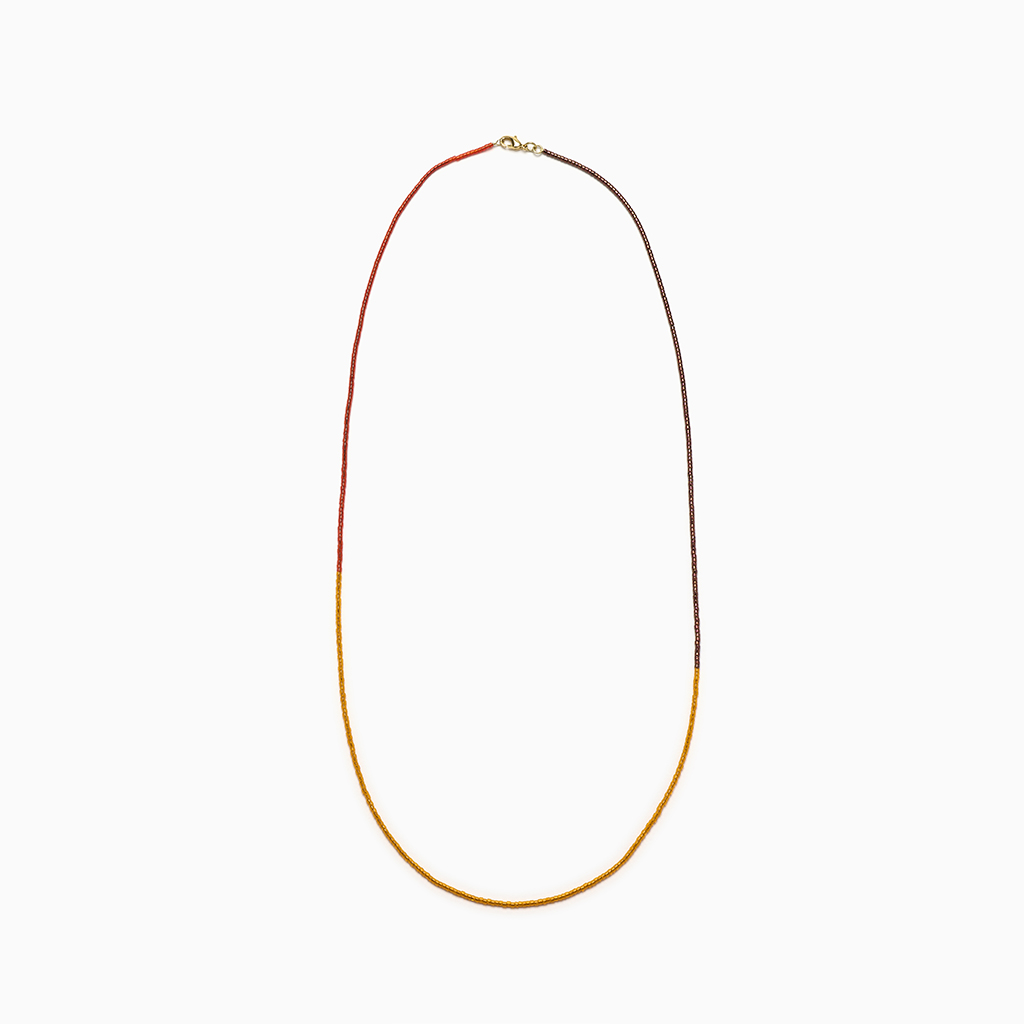 Lava short crystal beads necklace