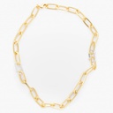 Short Geometric links necklace