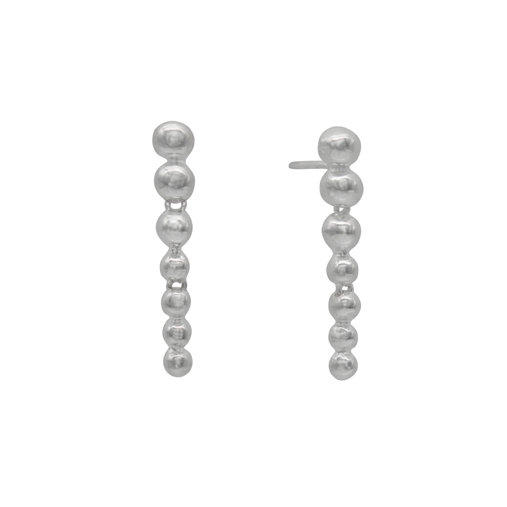Pendientes Eclipse largos plata